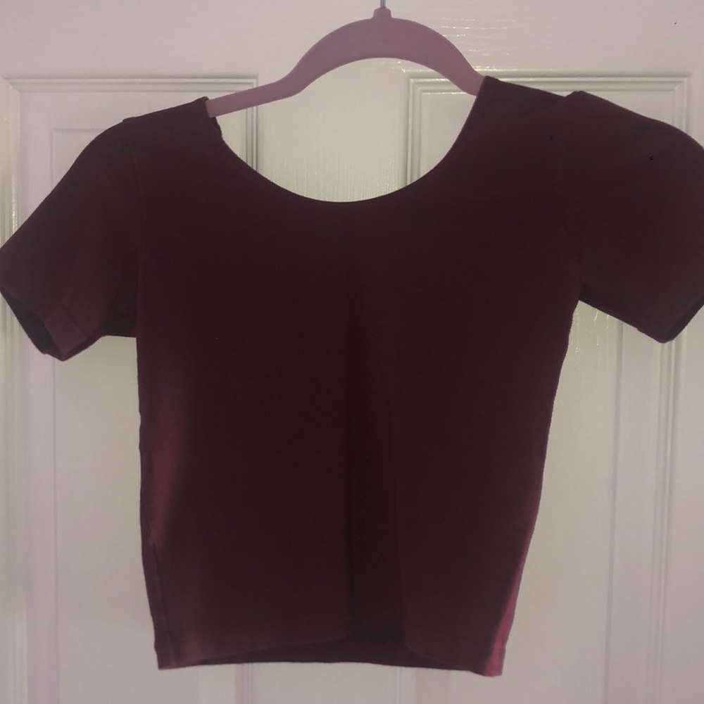 Maroon Crop Top
